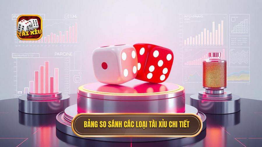 Bảng so sánh các loại tài xỉu đổi thưởng chi tiết
